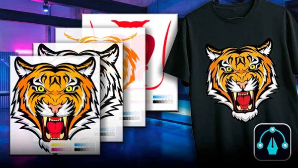 camisa estampada separación colores vectores